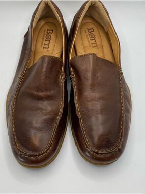 Born Watson Leather Slip-On Loafers Men's 10M Brown Tan Handcrafted Comfortable